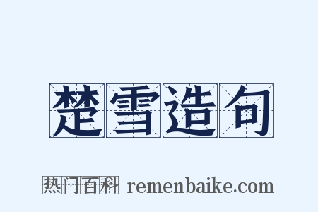 楚雪造句是什么意思的图片